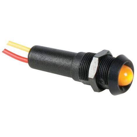 Lampada led 24v giallo - corpo nero