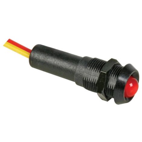 LAMPADA LED 24V ROSSO - CORPO NERO