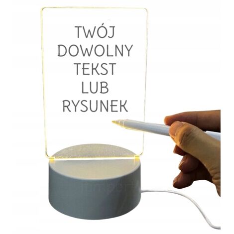 Lampada LED 3D decorativa per disegnare, scrivere messaggi, regalo in plexiglas