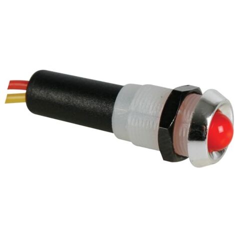LAMPADA LED 5V ROSSO - CORPO CROMATO