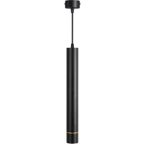 Lampada Led A Sospensione A Cilindro 5W Colore Nero Luce Caldo 2700K Angolo 30 Gradi CRI 90