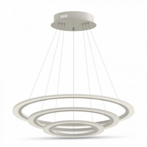 Lampada Led A Sospensione Rotonda Slim Tripli Anelli Diametro 600mm 400mm 200mm 3000K 70W Dimmerabile Triac Dimmer SKU-3904