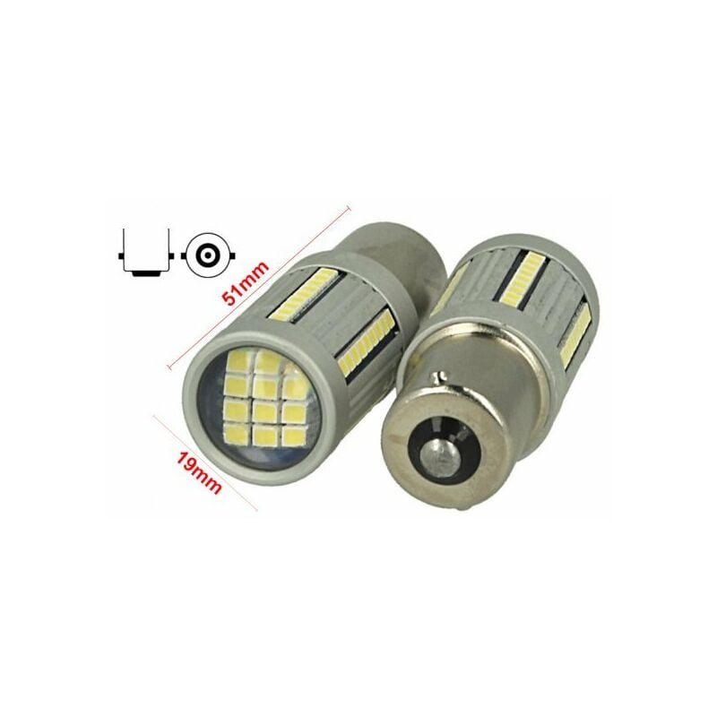 Image of Carall - Lampada Led BA15S 1156 Canbus 12V 25W Reale Per Luci Diurne Audi Q7 A3 A6 Fiat 500X Renault Megane 3