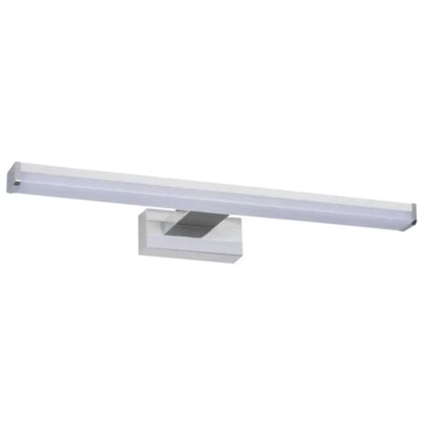 lampada led bagno specchio plastica IP44 interno CE bianco naturale alluminio 8 watt 220-240 volt