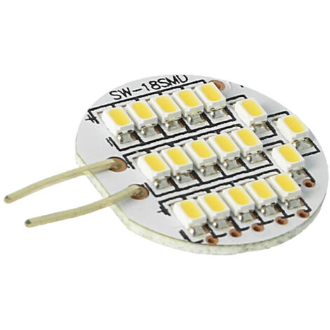 Lampada LED Bispina G4 2W DC 12V 18 SMD 3528 Bianco Caldo Lampadario Casa