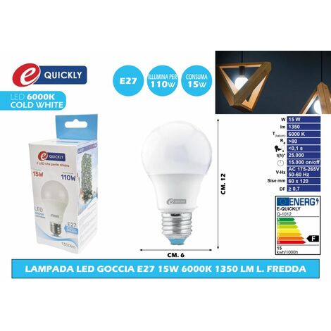 Lampada led e27 6000k