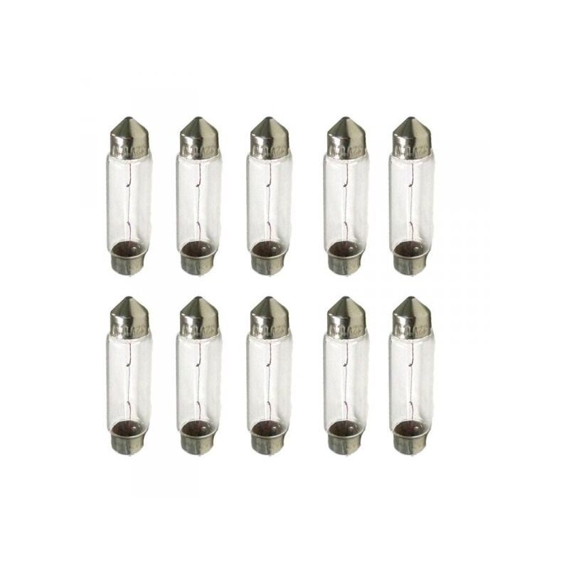 10 Pezzi Lampada Alogena Siluro T11 C10W 12V 10W