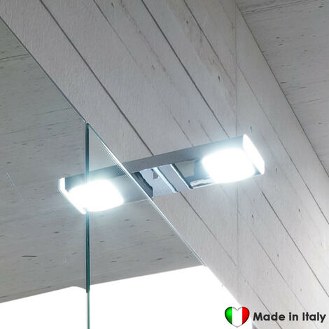 Lampada Led COMPAB - Made In Italy - Doppio Attacco: A Morsetto o A Telaio - Dim. 17,5 cm - 3.5 W - 230 Volt - Risparmio
