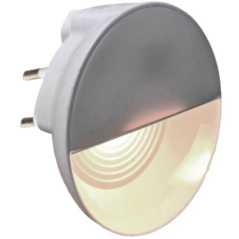 PARTENOPEA UTENSILI Lampada LED con spina luce bianca notturna faretto segnapasso con sensore di movimento 0.4W