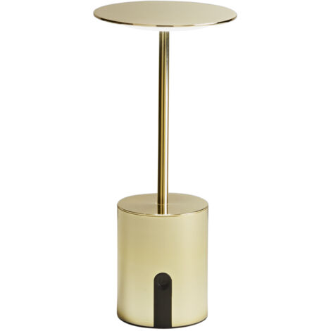 "Lampada LED da esterno LIBERTY ricaricabile in metallo oro 2W 3000K con dimmer"