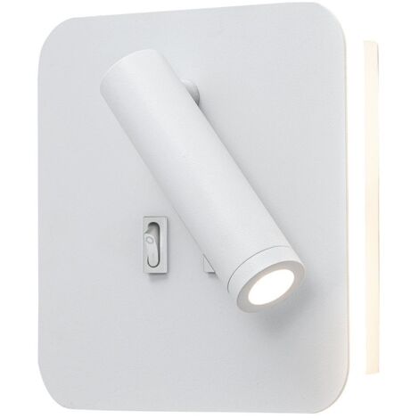 Lampada led da lettura orientabile a parete 3000k bianca rossini myw001b