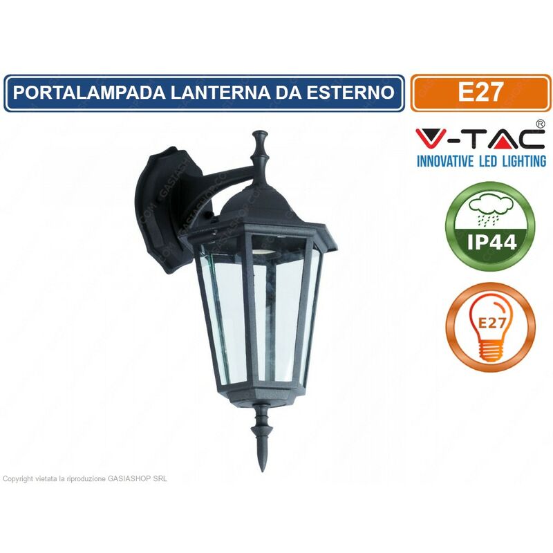 Image of V-tac - VT-750 portalampada da giardino wall light da muro per lampadine E27 - sku 7068