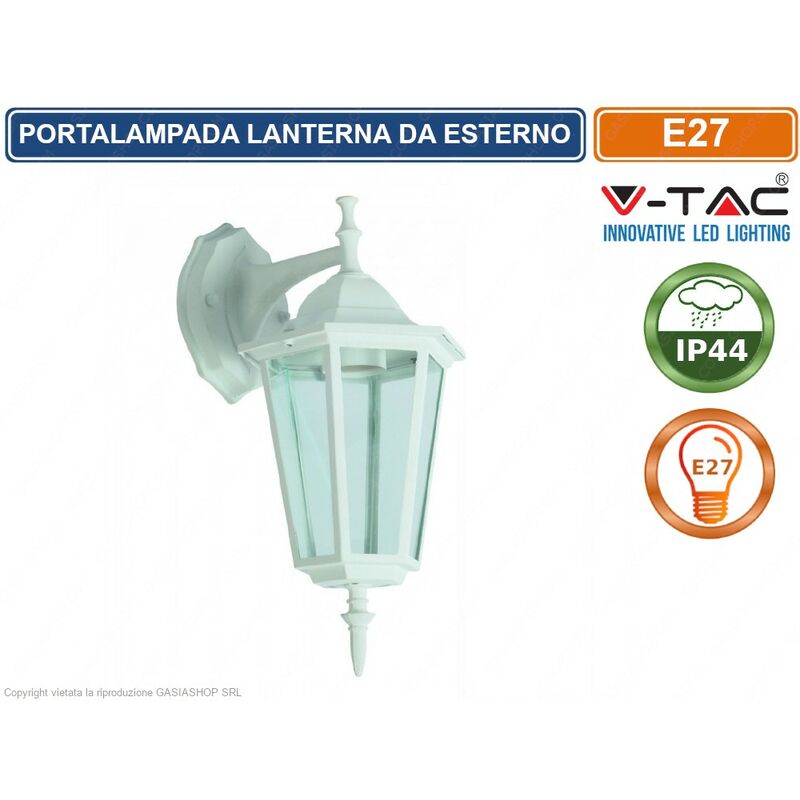 Image of VT-750 portalampada da giardino wall light da muro per lampadine E27 - sku 7069 - V-tac