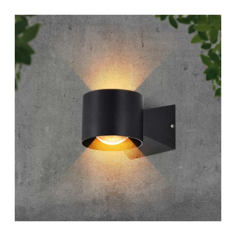 Image of VT-1179 Lampada led applique da parete up/down 5W smd doppio fascio 3000K forma rotondo colore nero IP65 - sku 10445 - V-tac