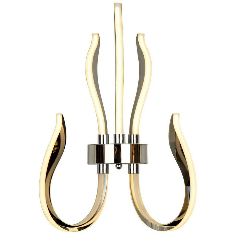 Inspired Lighting - Applique murale led 30W Dimmable, 1500lm, 3000K Chrome poli/Acrylique blanc, 3 ans de garantie