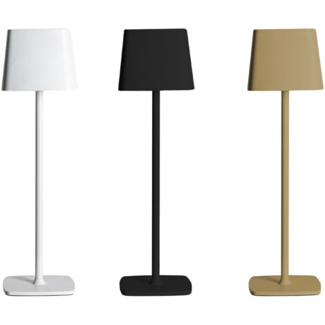 Lampada Led Da Tavolo Controllo Touch Ricaricabile Senza Fili Mod. Quadrata, misuraLampadacoloreOro