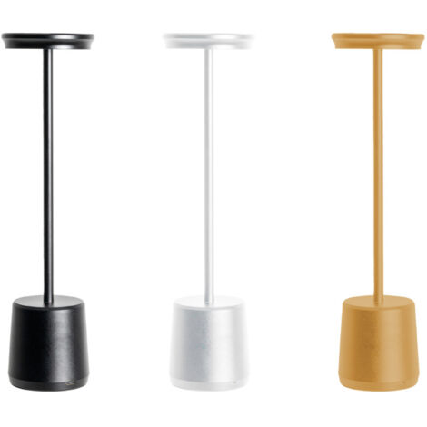 Lampada Led Da Tavolo Controllo Touch Ricaricabile Senza Fili Modello Reverse, misuraLampadacoloreNero