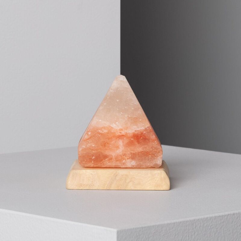 Image of Lampada led da Tavolo Sale Minerale con connessione usb Pyramid Bianco Caldo 2800K - 3200K Naturale