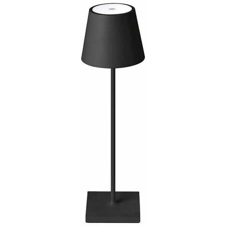 Lampada LED da tavolo Senza Fili Ricaricabile USB con controllo Soft Touch - WISDOM - Nero