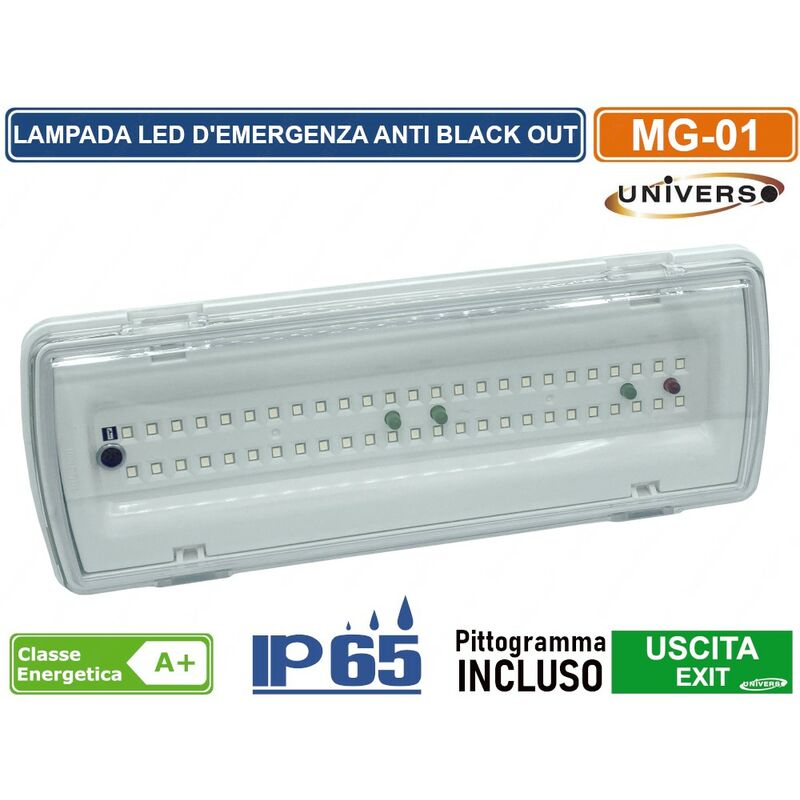 Image of Lampada led d'emergenza anti black out grado protezione IP65 3.5W 400LM 3 di ore autonomia