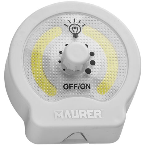 LAMPADA LED DIMMERABILE BATTERIA C/CALAMITA E GANCIO MAURER- CF.BLISTER