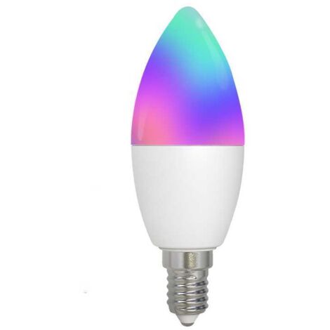 Lampada Led E14, ZigBee 3.0, RGB+CW, TUYA, Smart Life AC 90-250V, 50/60HZ, 6W, 37X106mm, IP20, SHZ61405