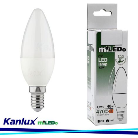 Lampada LED Fiamma C35 - E14 - 4,9W - Bianco caldo 3000K - 470lm
