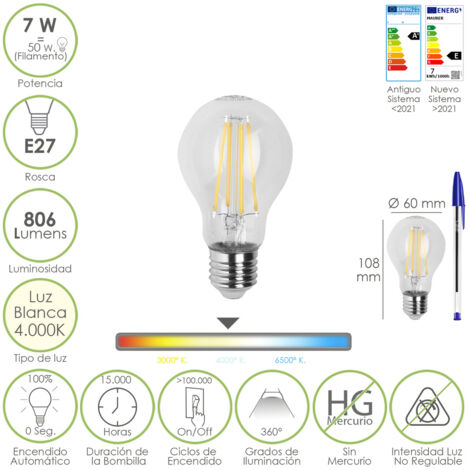 LAMPADA LED FILAMENTO MAURER GOCCIA E27  7W 806L 4000K L.NEUTRA