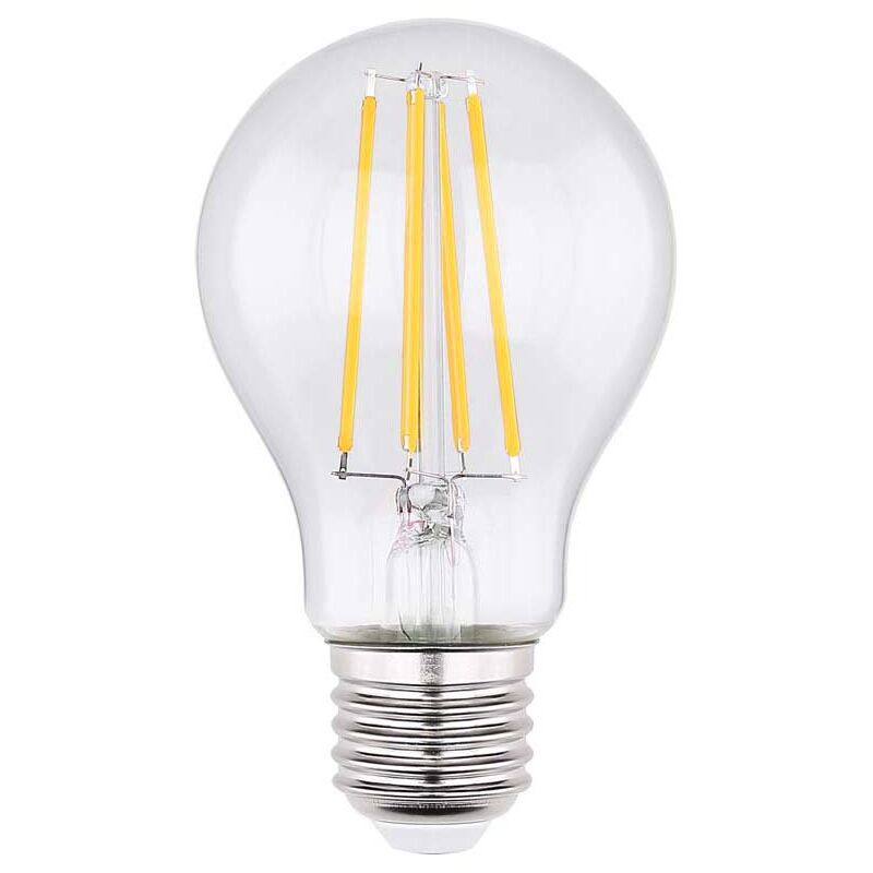 Image of Lampadina led a filamento design lampadina vetro trasparente sfera 7 w 806 lm 2700 k bianco caldo luce argento