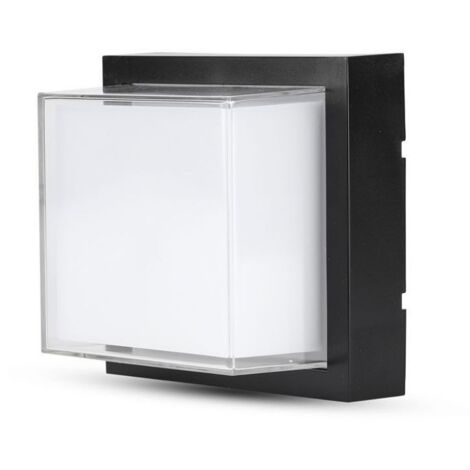Lampada Led fissaggio a muro 12W forma quadrata colore nero V-TAC VT-828-SQ