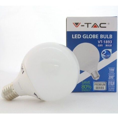 Lampada Led Globo Sfera V-tac Luce Bianca Fredda Natural E27 13w