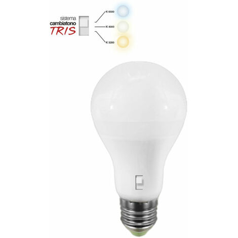 Lampada LED Goccia Cambiatono 8W E27 Tris