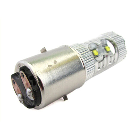 Lampada Led H6 B35 BA20D Biluce 50W 12V 10 Smd Cree 5W Per Moto Scooter Molto Luminoso