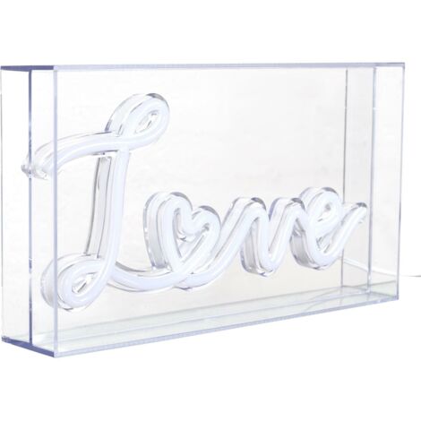 Lampada LED in acrilico Love