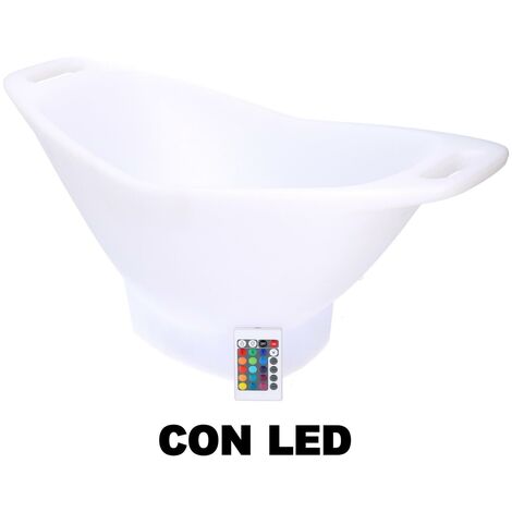 Lampada Led in plastica ricaricabile con portabottiglie
