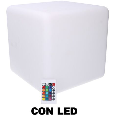 Lampada Led in plastica ricaricabile multicolor  cm30x30xh30