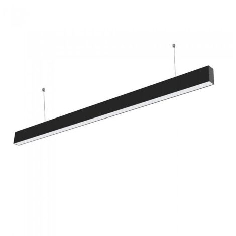 Lampada Led Lineare A Sospensione Slim 120cm 40W Corpo Nero Neutro 4000K Allungabile Chip Samsung SKU-21374