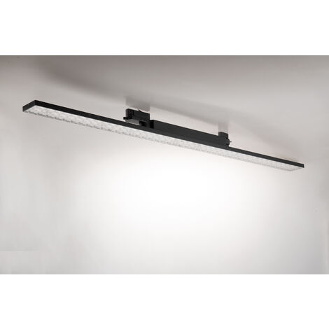 Lampada LED lineare MAXWELL con adattatore trifase nero 48W 4000K (luce naturale)