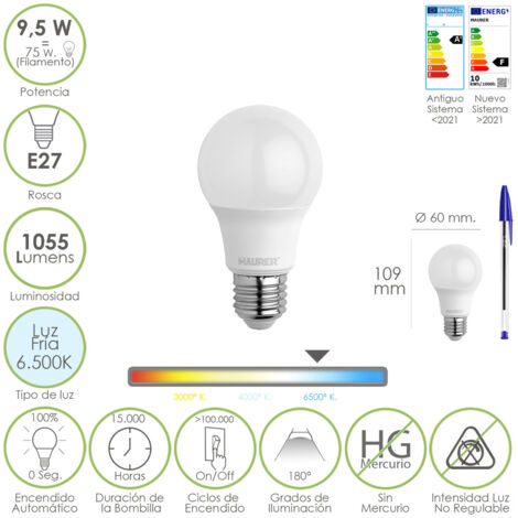 LAMPADA LED MAURER GOCCIA SMER. E27 9,5W 1055LM 6500K  L.FREDDA