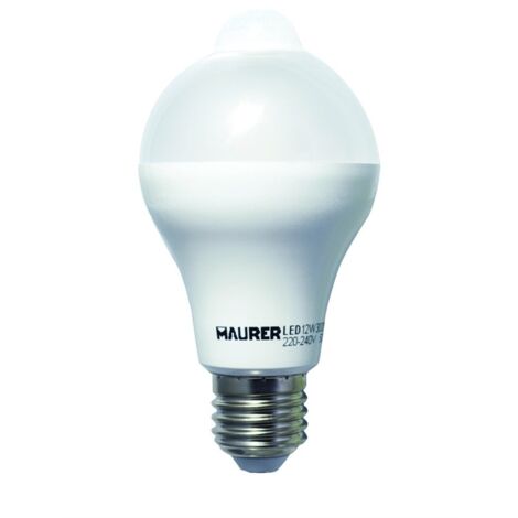 LAMPADA LED MAURER SENSORE MOVIMENTO E27 10W 1055L 3000K L.CALDA