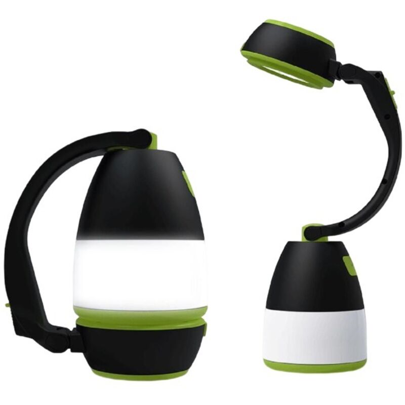 Lampada LED multifunzionale 3 in 1, ricaricabile tramite USB, ideale per campeggio, escursionismo, ufficio o casa