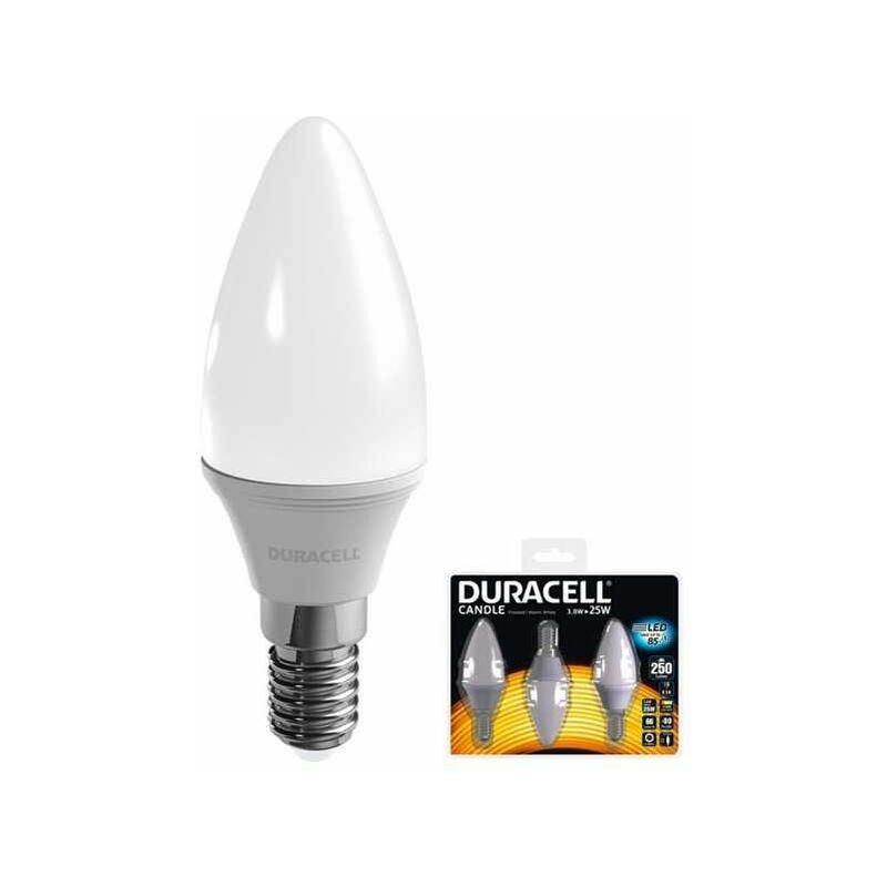 Image of Duracelllighting - Lampada Led Oliva E14 w 3,8 2700°K pz.3 Duracell