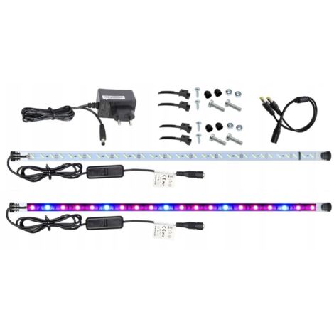 Lampada LED per acquario BIANCA + PIANTA 2x50cm