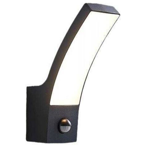 Lampada LED per facciate con rilevatore di movimento PIR 140°, 15W, 1000lm, sensore crepuscolare, IP54 - per uso esterno, lampada da parete, illuminazione esterna