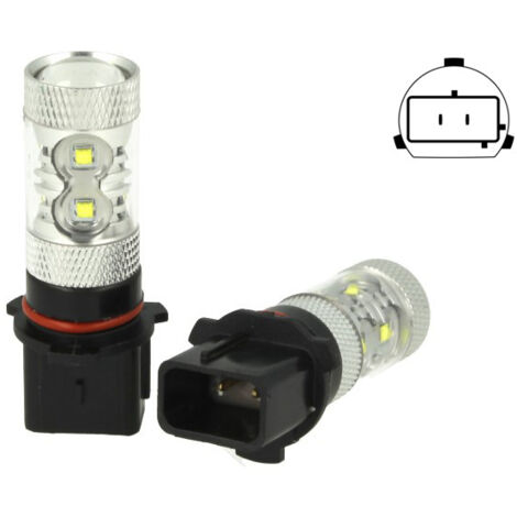Lampada Led PSX26W H28W Canbus 50W 12V Bianco Per Luci Diurne Fendinebbia Frecce Audi A4 B8 Q5 Skoda 10 Led Cree Da 5W