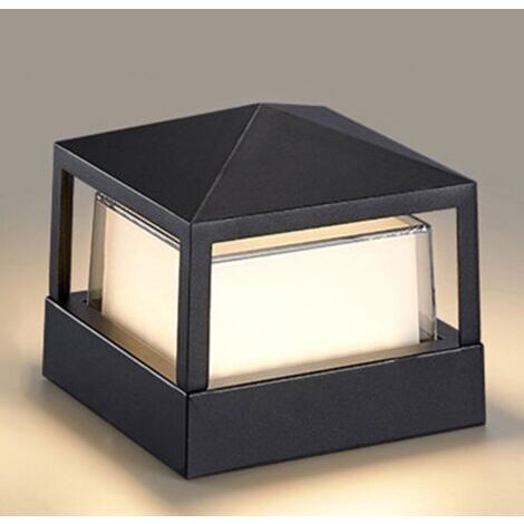 Lampada LED quadrata per esterni - Impermeabile, per vialetti, patii, viali - 1 pezzo, grande formato - 12W / Luce calda
