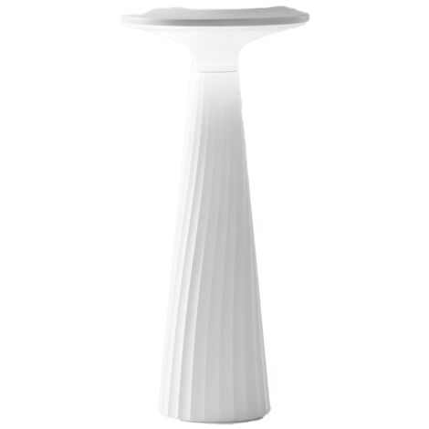Lampada LED ricaricabile da esterno BRIO bianca con dimmer e luce calda 3000K