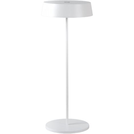 "Lampada LED ricaricabile da esterno COCKTAIL in metallo bianco con touch dimmer"