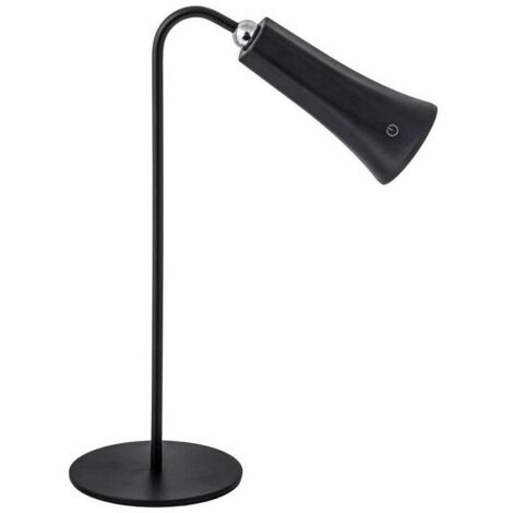 LAMPADA LED RICARICABILE DA TAVOLO ALICE NERO - 12 pezzi