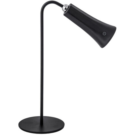 LAMPADA LED RICARICABILE DA TAVOLO ALICE NERO- 12,0 pz